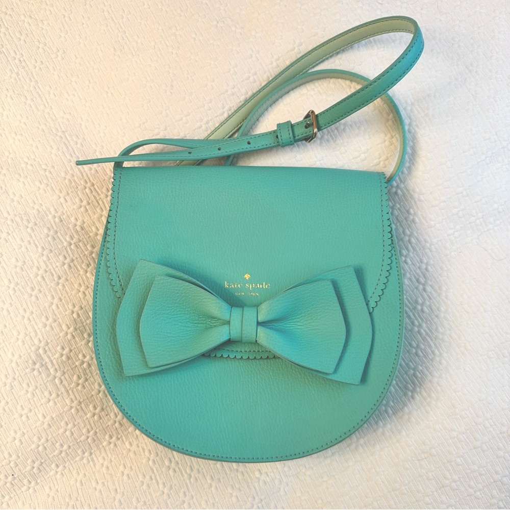 Kate Spade Seafoam Green Vanderbilt Place Small Giorgia Leather Crossbody Purse